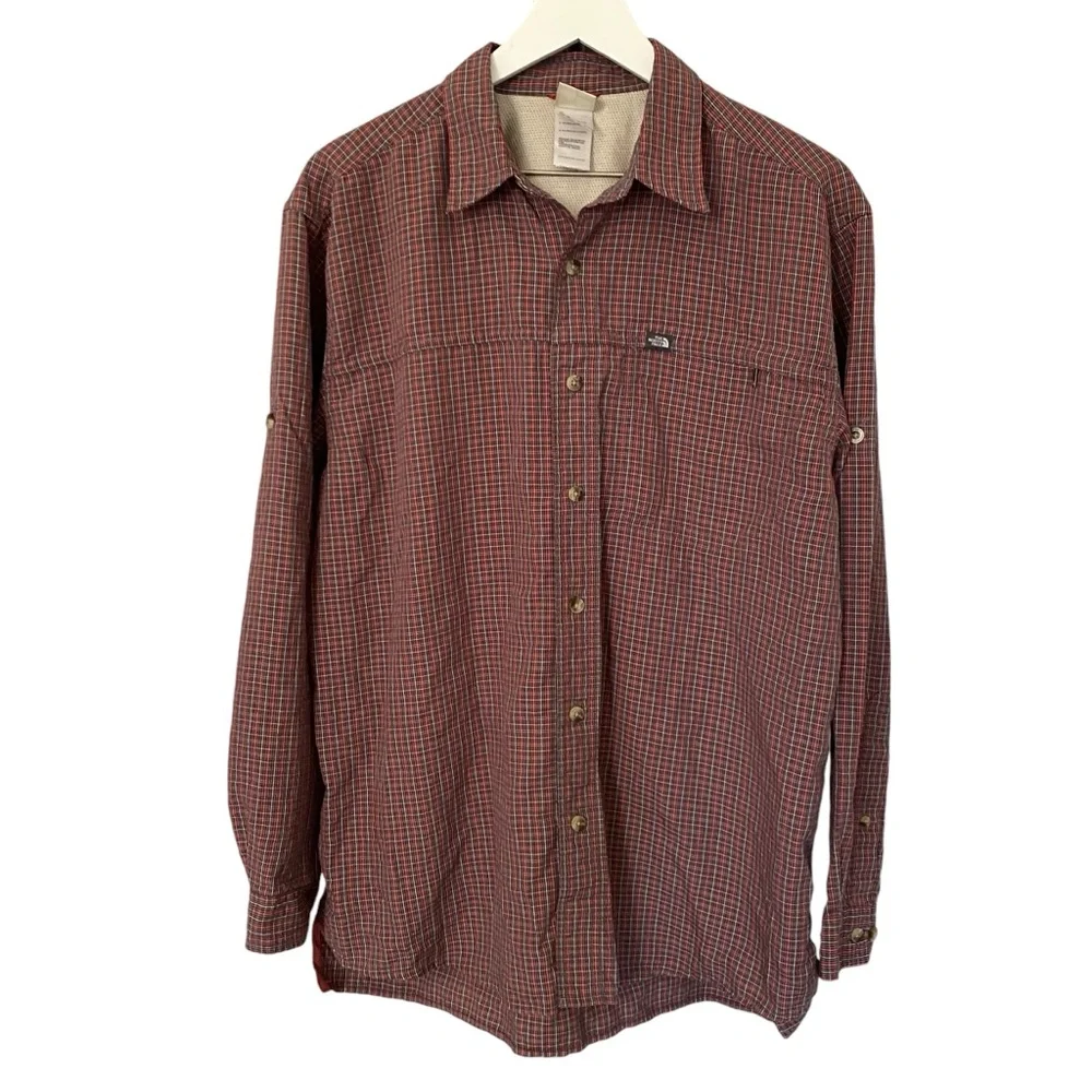 The North Face Men’s Plaid Long Sleeve Button Down Shirt Size Large